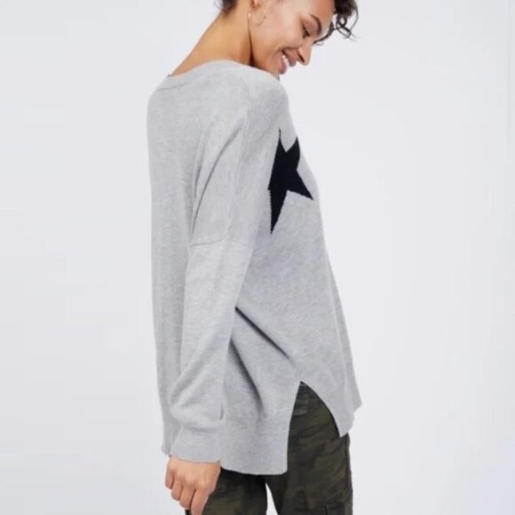 Kut‎ From The Kloth Gray Star Pullover V Neck Sweater S Cashmere Blend Jumper - Picture 14 of 14